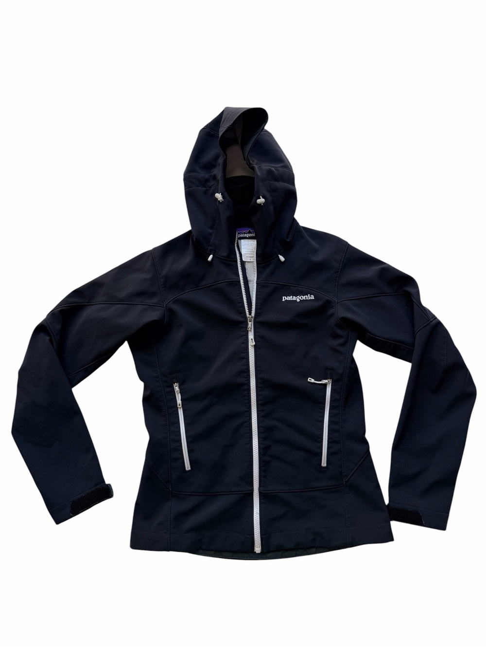 Patagonia Women’s Adze Black Hooded Jacket Slim Fit Size S